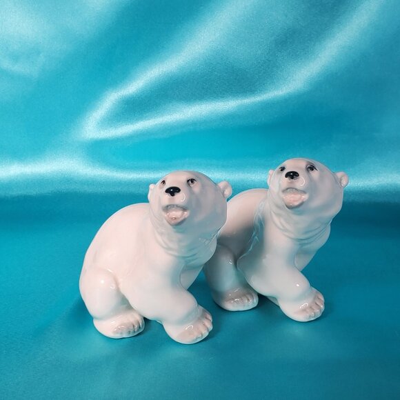 2 POLAR BEARS MATCHING PAIR USSR LOMONSOV - Picture 3 of 10